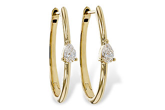 E320-48132: EARRINGS .45 TW PEAR DIAMONDS