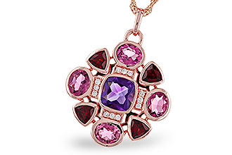 E320-49005: NECKLACE 2.76 SEMI-PREC (AM,GT,PT) 2.82 TGW