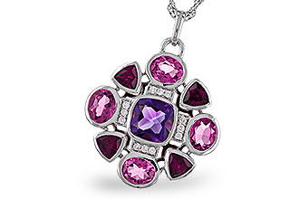 E320-49005: NECKLACE 2.76 SEMI-PREC (AM,GT,PT) 2.82 TGW