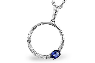E320-49014: NECKLACE .28 SAPPHIRE .43 TGW