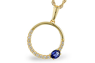 E320-49014: NECKLACE .28 SAPPHIRE .43 TGW