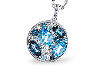 E320-49941: NECKLACE 2.31 TW BLUE TOPAZ 2.48 TGW