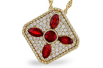 E320-50832: NECKLACE .81 TW RUBY 1.12 TGW
