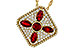 E320-50832: NECKLACE .81 TW RUBY 1.12 TGW