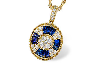 E320-52714: NECKLACE .56 TW SAPPHIRE .80 TGW