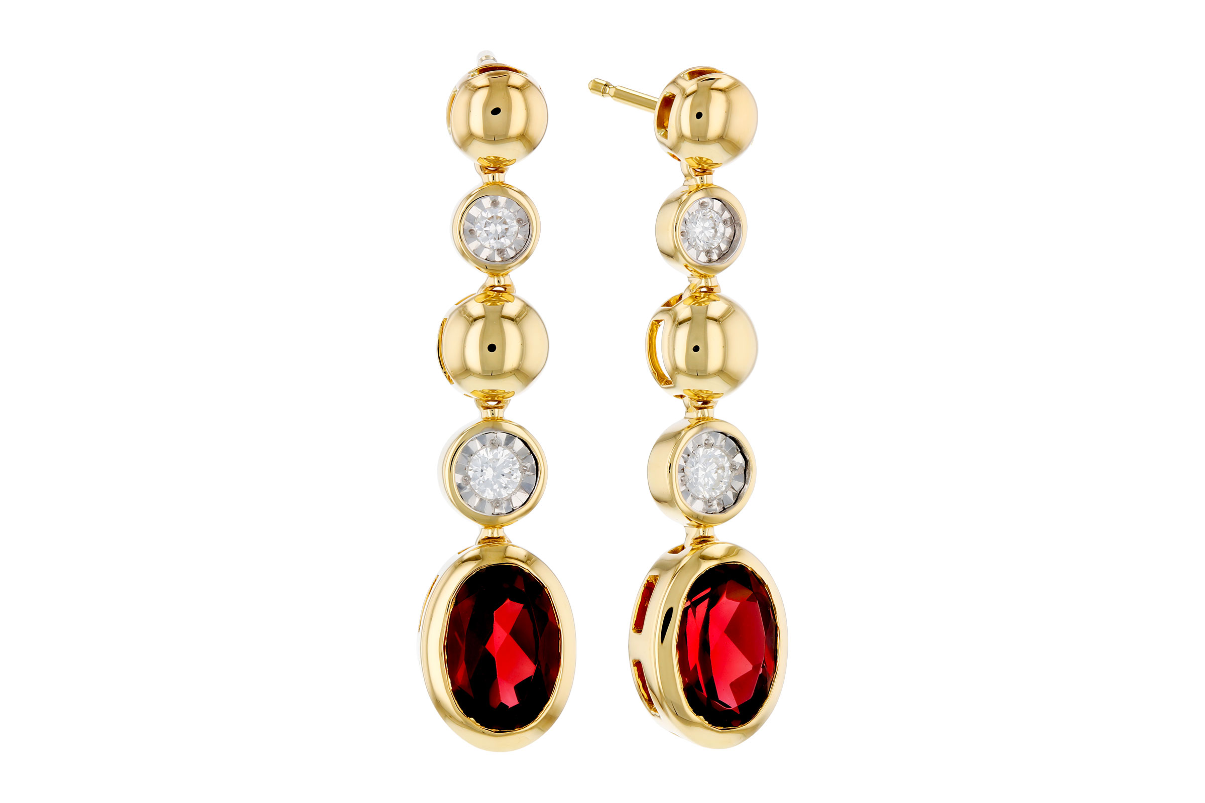 E321-38159: EARRINGS 1.76 TW GARNET 1.86 TGW