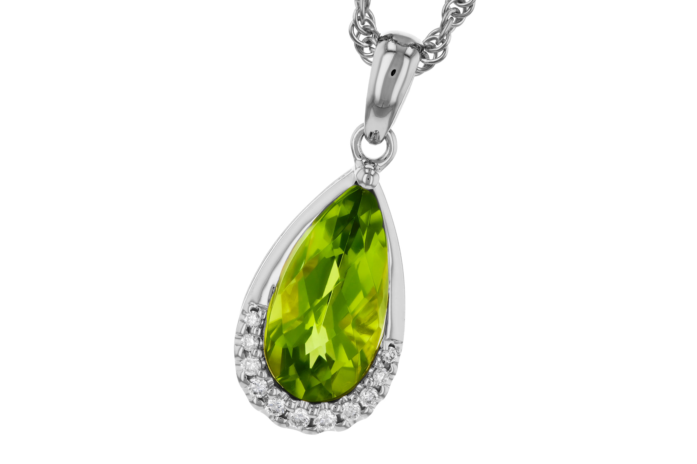 E321-39014: NECK 1.94 PERIDOT 2.00 TGW (12x6MM PS)