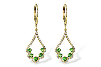 F235-91768: EARR .64 GREEN GARNET .98 TGW