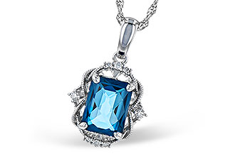 F318-67214: NECK 1.68 LONDON BLUE TOPAZ 1.73 TGW (8x6MM LBT)