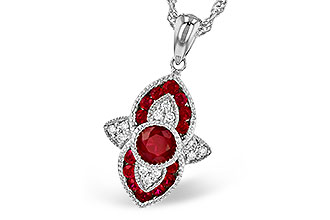 F318-67259: NECK .63 TW RUBY .70 TGW