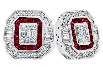 F319-55386: EARR .58 TW RUBY .96 TGW