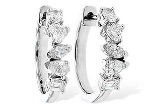 F319-61777: EARRINGS .70 TW FANCY CUT DIAS