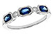 F320-48141: LDS WED RG .72 SAPPHIRE .77 TGW (4x3MM SAPP)