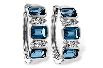 F320-48159: EARRINGS 1.37 TW LONDON BLUE TOPAZ 1.48 TGW