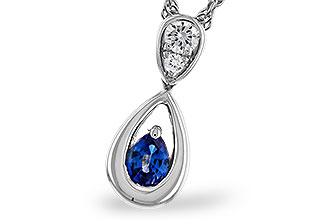 F320-49050: NECKLACE .21 SAPPHIRE .27 TGW (4x3 SAPP)