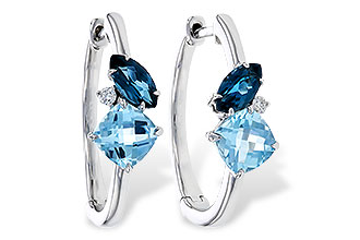F320-49914: EARRINGS 1.82 TW BLUE TOPAZ 1.86 TGW