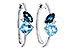 F320-49914: EARRINGS 1.82 TW BLUE TOPAZ 1.86 TGW