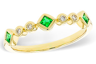 F320-50895: LDS WED RG .14 TW EMERALD .19 TGW