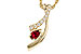 F320-51732: NECKLACE .21 RUBY .38 TGW (5x3 RUBY)