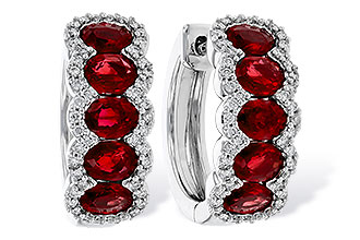 F320-52723: EARRINGS 2.20 TW RUBY 2.45 TGW