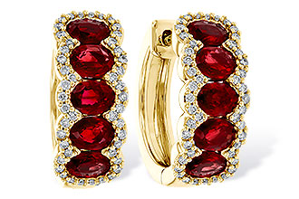 F320-52723: EARRINGS 2.20 TW RUBY 2.45 TGW