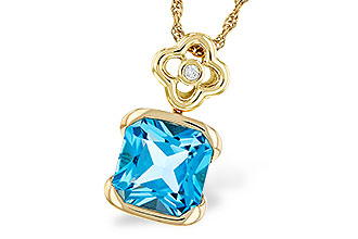 F321-37214: NECKLACE 3.50 BLUE TOPAZ 3.52 TGW (9MM BT)