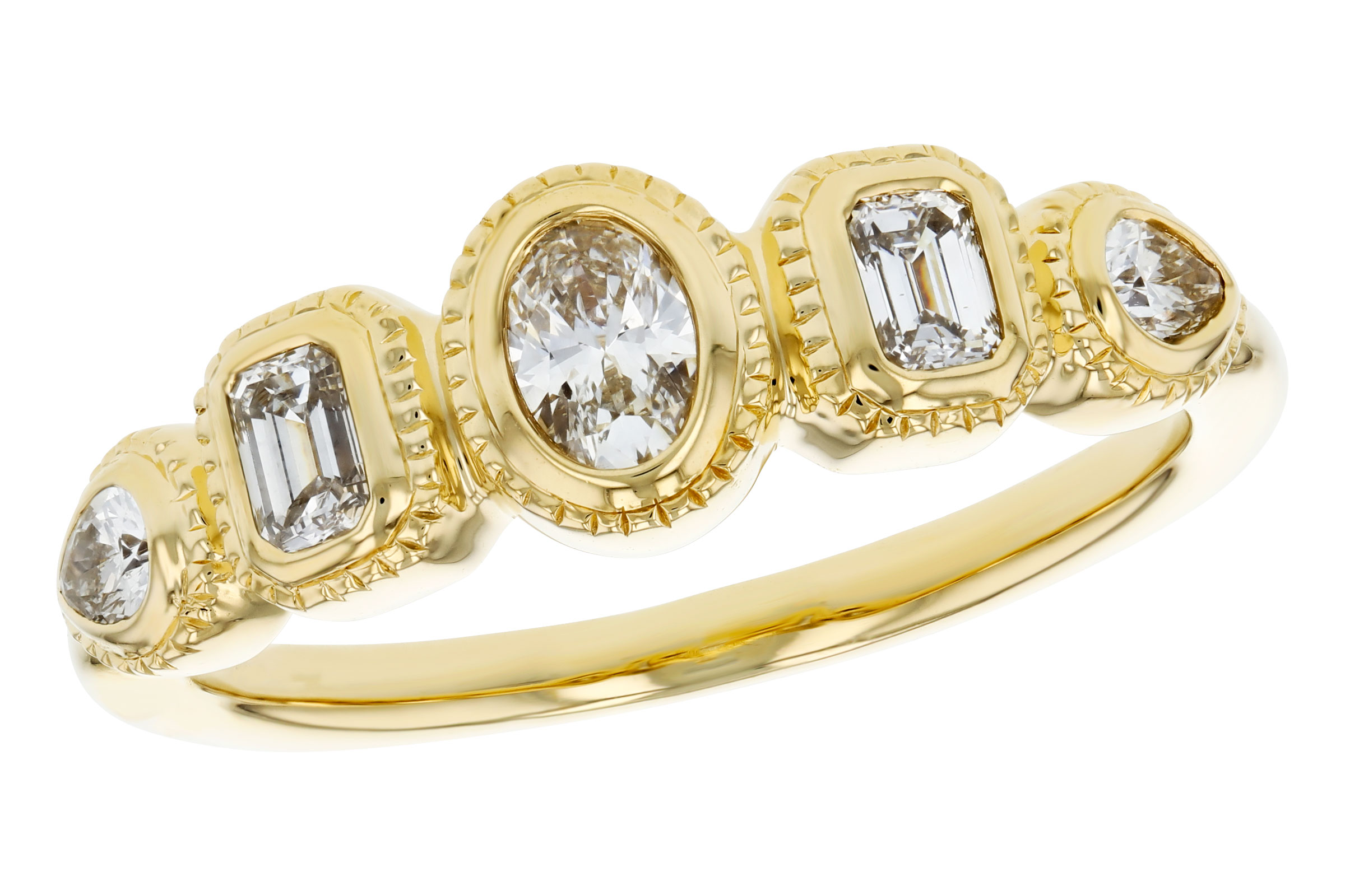 F321-39068: LDS DIA RG .50 TW FANCY CUT DIAMONDS