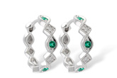 G232-29068: EARRINGS .13 EMERALD .18 TGW