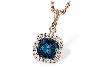 G235-01732: NECK 1.63 LONDON BLUE TOPAZ 1.80 TGW (7MM LBT)