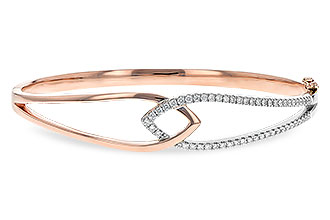 G235-08168: BANGLE BRACELET .50 TW (ROSE & WG)