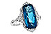 G235-92641: LDS RG 6.75 LONDON BLUE TOPAZ 6.90 TGW