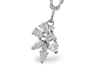 G319-61777: NECKLACE .90 TW FANCY CUT DIAS