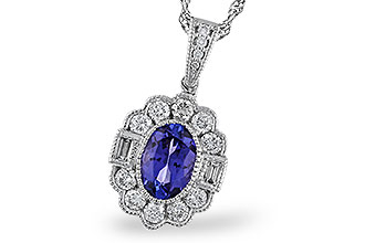 G320-47241: NECKLACE .80 TANZANITE 1.15 TGW (7x5MM OV)