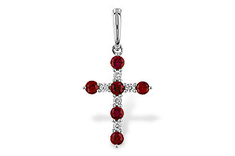 G320-48150: PENDANT .34 TW RUBY .42 TGW