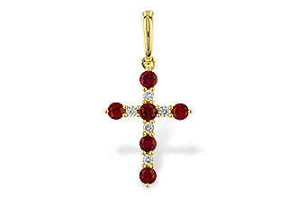 G320-48150: PENDANT .34 TW RUBY .42 TGW
