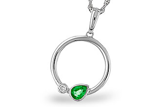 G320-48159: NECKLACE .20 EMERALD .22 TGW
