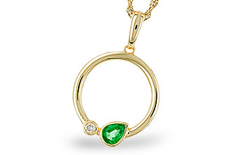 G320-48159: NECKLACE .20 EMERALD .22 TGW
