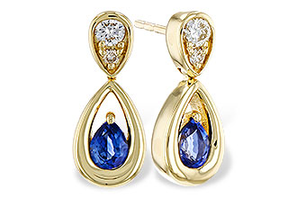 G320-49041: EARRINGS .42 SAPPHIRE .54 TGW (4x3 SAPP)