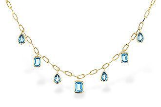 G320-49077: NECKLACE 4.10 TW BLUE TOPAZ (17")
