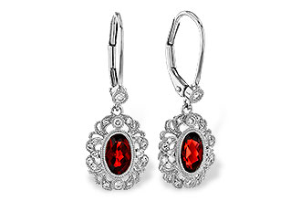 G320-49923: EARRINGS .98 TW GARNET 1.15 TGW (7x5MM GARNET)