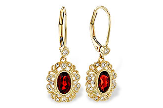 G320-49923: EARRINGS .98 TW GARNET 1.15 TGW (7x5MM GARNET)