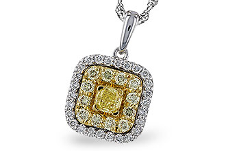 G320-49959: NECK .23 FANCY YELLOW DIAMONDS .65 TW