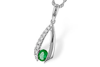 G320-51732: NECKLACE .28 EMERALD .45 TGW (5x4 EMER)