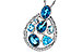 G320-51768: NECKLACE 3.23 TW BLUE TOPAZ 3.38 TGW