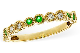 G320-52704: LDS WED RG .11 TW EMERALD .20 TGW