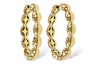 G320-53559: GOLD EARRINGS (21MM)