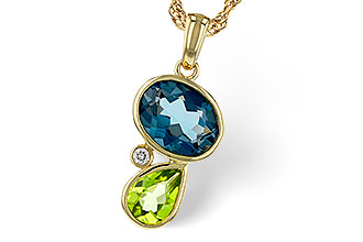 G320-54495: NECKLACE 2.43 SEMI-PREC (PER,LBT) 2.45 TGW