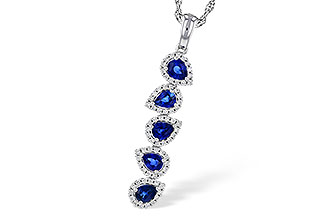 G320-54541: NECKLACE .95 TW SAPPIRE 1.19 TGW