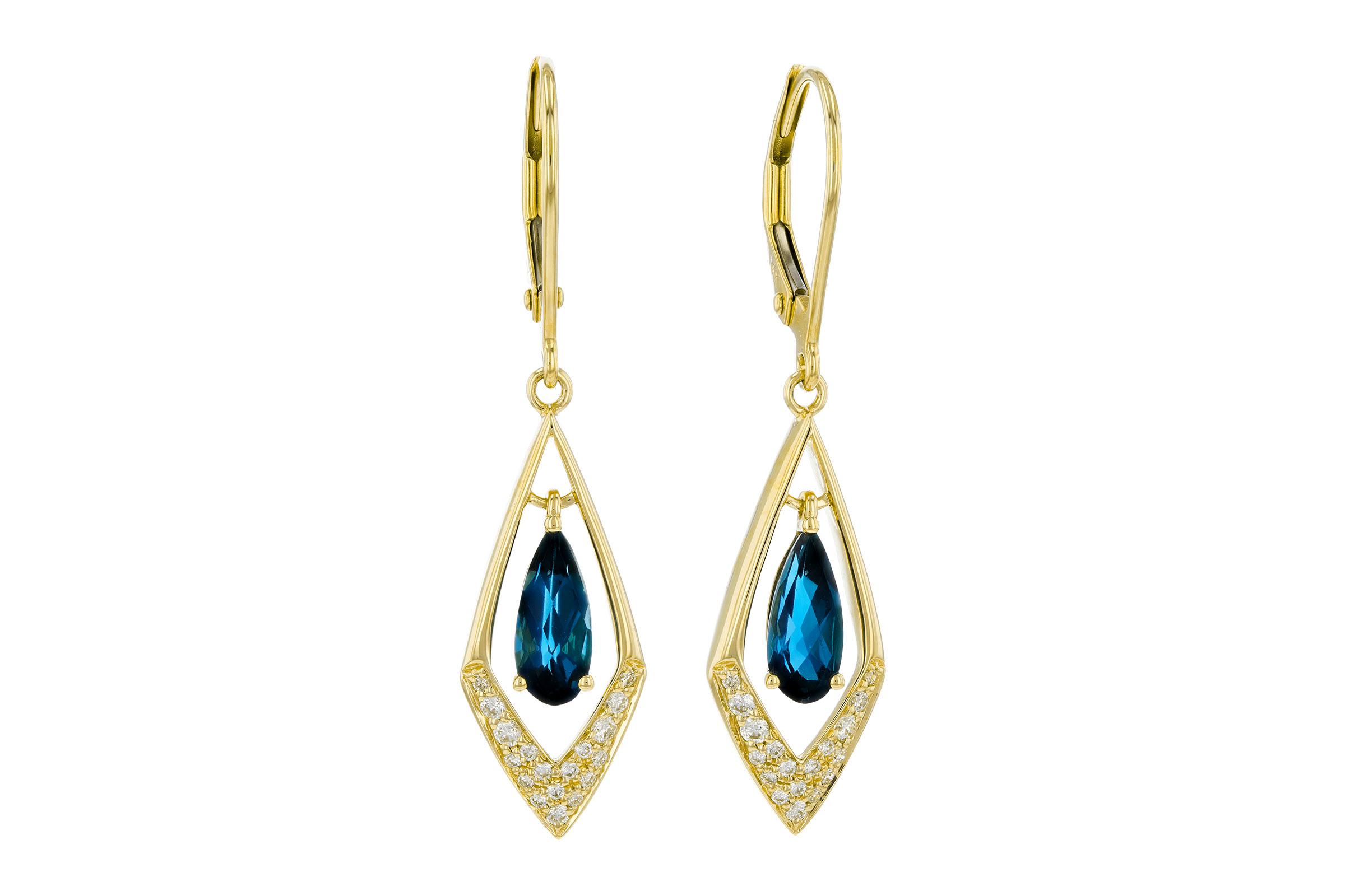 G321-39023: EARR 1.07 TW LONDON BLUE TOPAZ 1.22 TGW