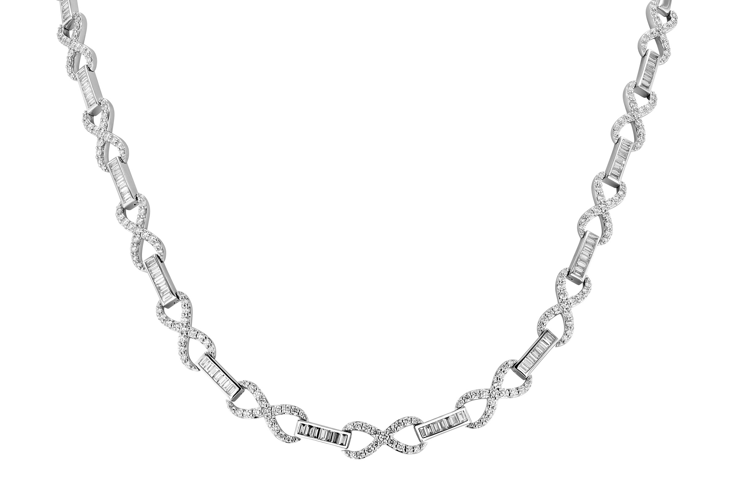 G321-39068: NECKLACE 1.42 TW BAG 3.62 TW (17")